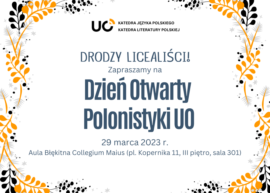Dzień Otwarty Polonistyki Uniwersytetu Opolskiego