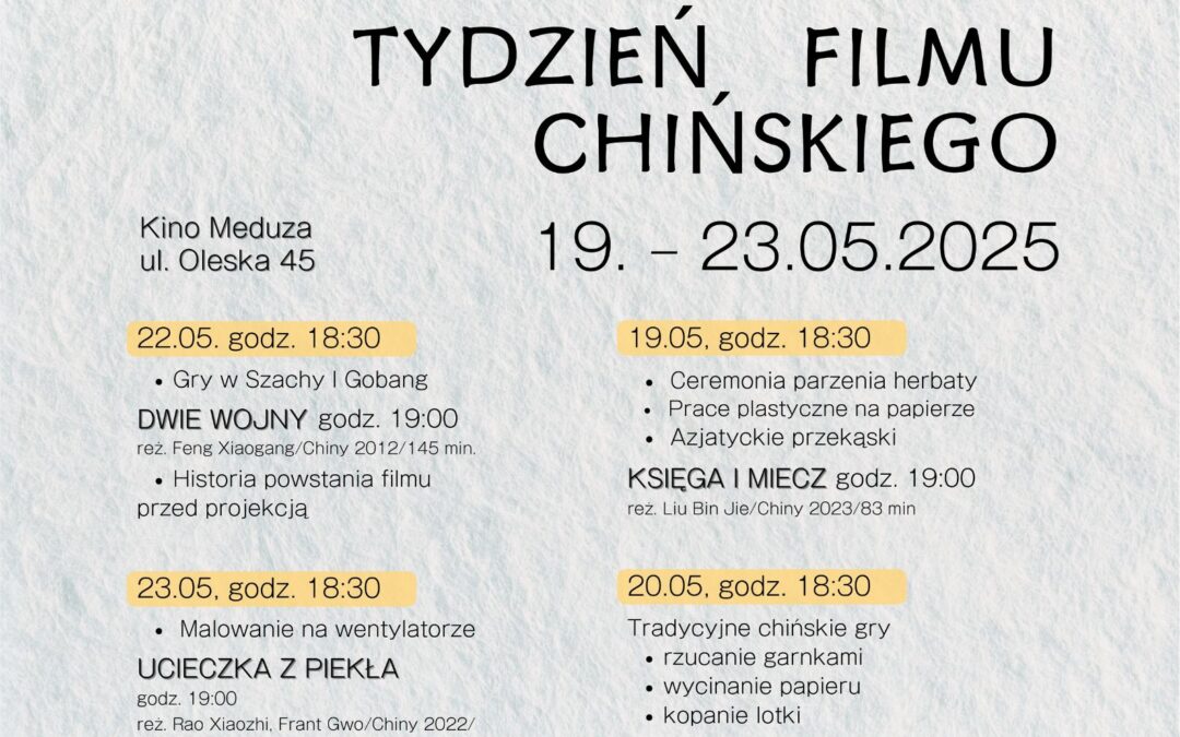 Oko w oko z Chinami, czyli Tydzień Filmu Chińskiego w Kinie Meduza